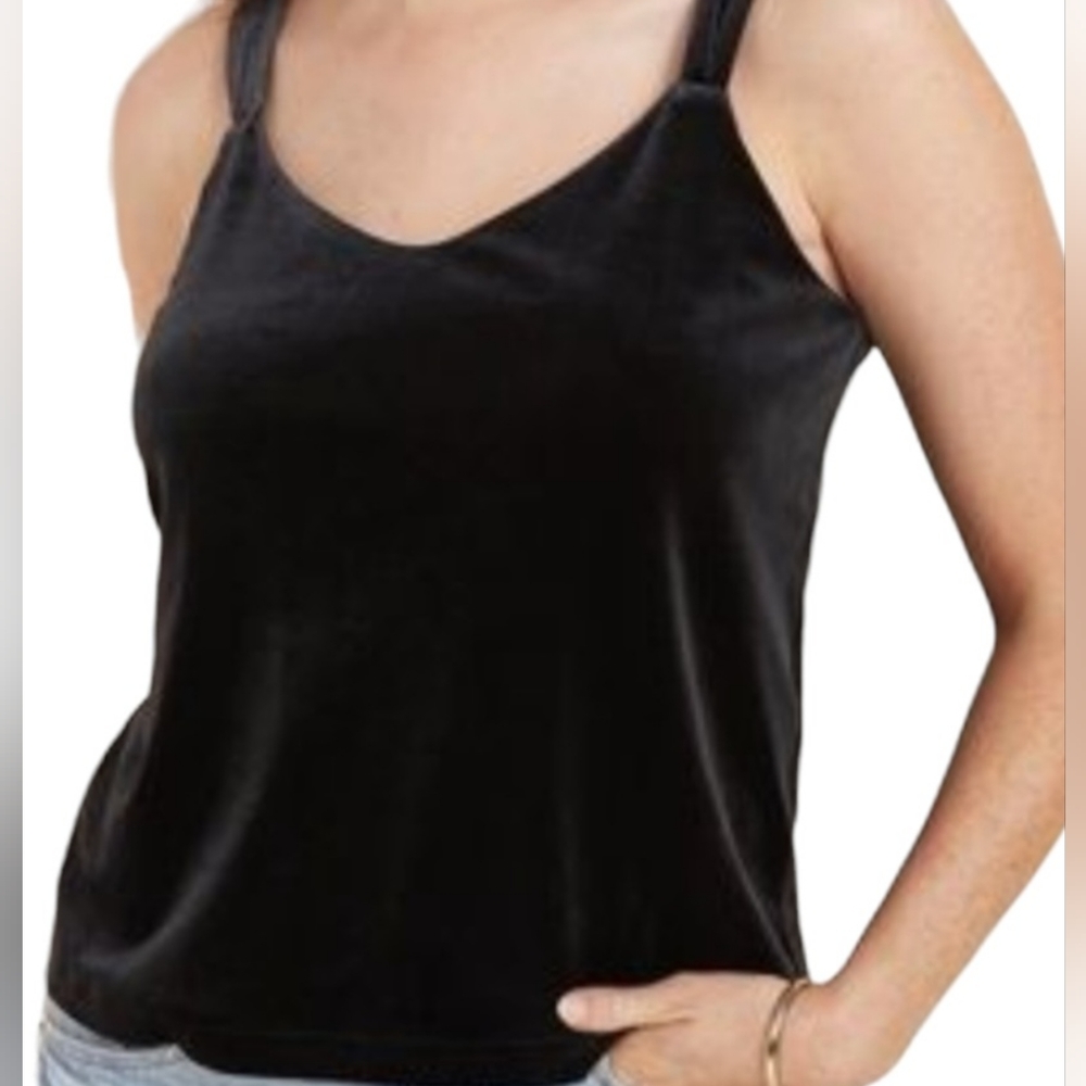 Old Navy black velvet  tank top